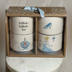 Rae Dunn Cinderella Set of 4 Ramekins Disney NWT